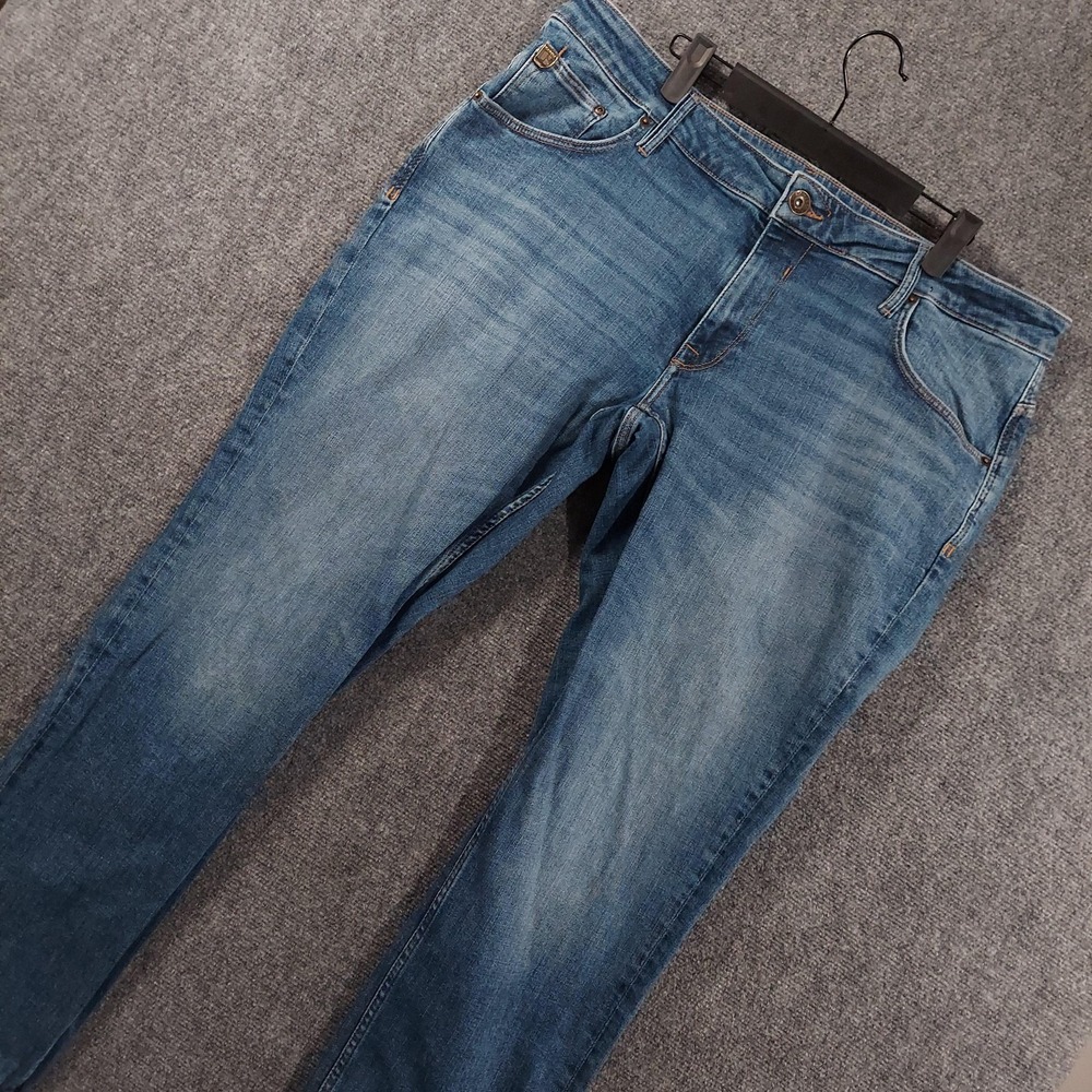 Garcia Jeans 611‎ Russo Jeans Mens 38x32 Blue Medium Wash Regular Tapered Denim